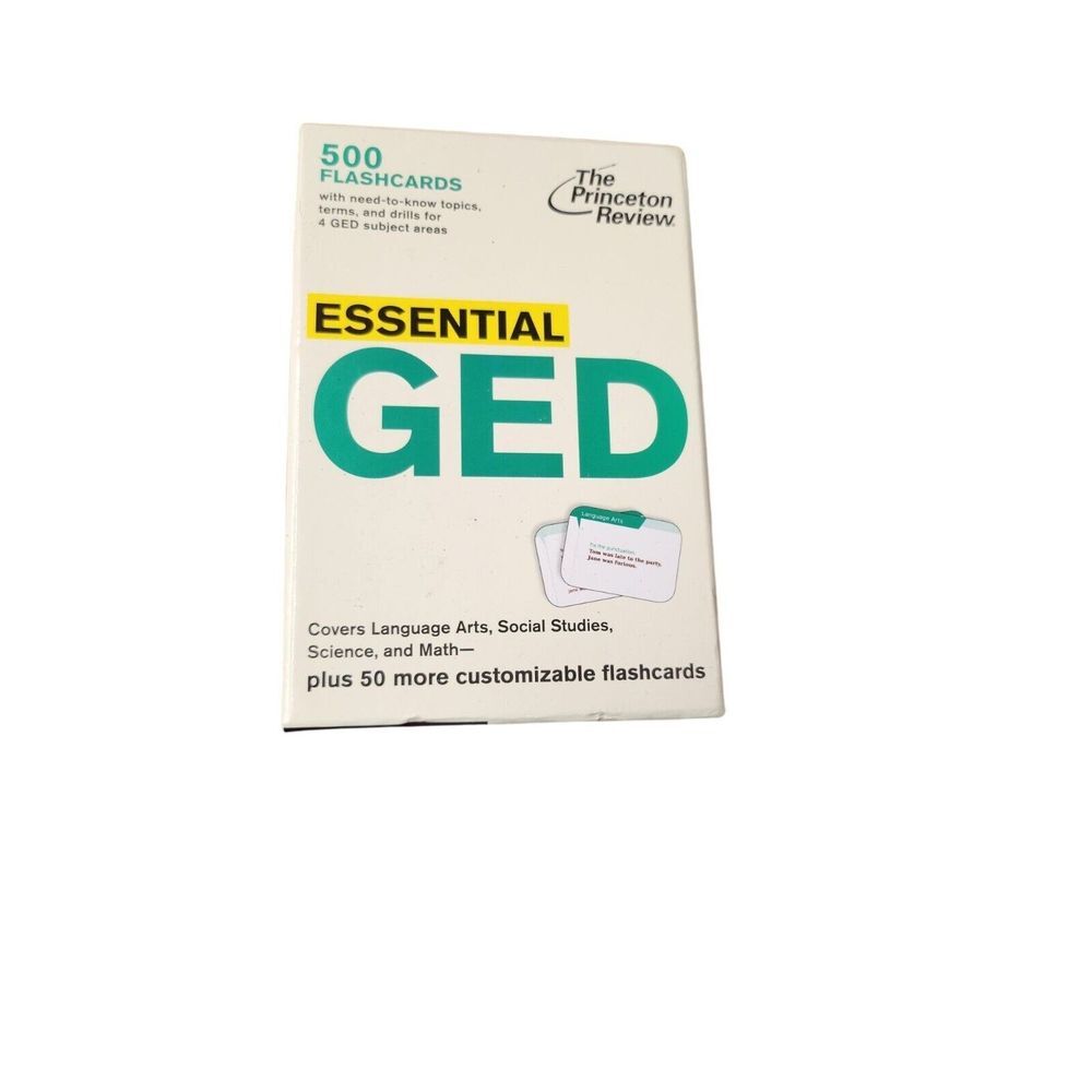 The Princeton Review 500 Essential GED Flashcards - Language Arts Social Studies